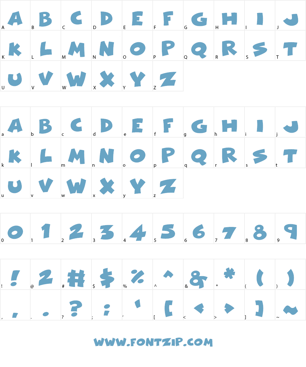 Comical Cartoon Font Character